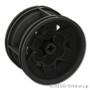 LEGO® パーツ 4644088/6078892/6276858 ホイール - 43.2 x 26 テクニック レーシング スモール 6穴：[Black / ブラック] 56908-026
