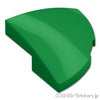 カーブ スロープ 2 x 2 x 2/3 - ラウンドコーナー：[Green / グリーン]