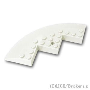 LEGO® パーツ 6010451/6284048/6360788 ブロック ラウンドコーナー 10 x 10 スロープ 33°ファセット：[White / ホワイト] 58846-001 