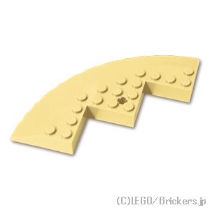 ブロック ラウンドコーナー 10 x 10 スロープ 33°ファセット：[Tan / タン]