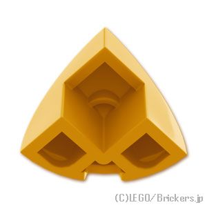 ラウンド コーナー ブロック 2 x 2 x 1 2/3 - ドームトップ：[Pearl Gold / パールゴールド]