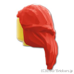 LEGO® パーツ - ミニフィグ ヘア - フレンチ編：[Red / レッド] 59363-021 