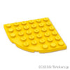 コーナー ラウンド プレート 6 x 6：[Yellow / イエロー]