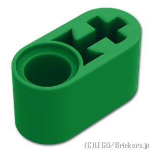 テクニック リフトアーム 1 x 2 - 軸/ピン穴：[Green / グリーン]