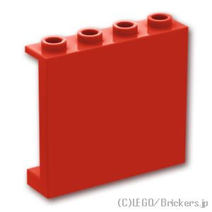 LEGO® パーツ 4558212 パネル 1 x 4 x 3 - サイドサポート：[Red / レッド] 60581-021 