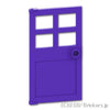 ドア 1 x 4 x 6 - スタッドハンドル：[Dark Purple / ダークパープル]
