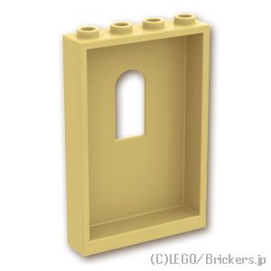 LEGO® パーツ 6006789 ウォール パネル 1 x 4 x 6 - 窓付き：[Tan / タン] 60808-005 