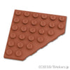 ウェッジ プレート 6 x 6 - コーナーカット：[Reddish Brown / ブラウン]