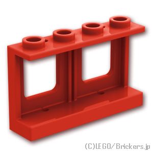LEGO® パーツ 4567872/6251885 ウィンドウ 1 x 4 x 2 - 飛行機：[Red / レッド] 61345-021 