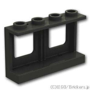 LEGO® パーツ 6300355 ウィンドウ 1 x 4 x 2 - 飛行機：[Black / ブラック] 61345-026 