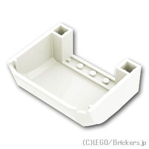 LEGO® パーツ 4518575/6210111 ウィンドスクリーン 5 x 6 x 2 - カーブトップ：[White / ホワイト] 61484-001 