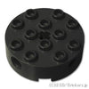 ラウンド ブロック 4 x 4 - ピン穴：[Black / ブラック]