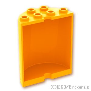 LEGO® パーツ 6082544/6106029/6358295 シリンダー ハーフ 2 x 4 x 4：[Bt,Lt Orange / ブライトライトオレンジ] 6259-191 