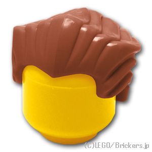 LEGO® パーツ 6092610/6208791 ミニフィグ ヘア - オールバック：[Reddish Brown / ブラウン] 64798-192