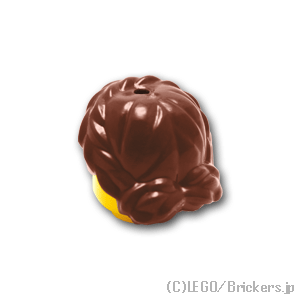 LEGO® パーツ 4547859/4647892/6240205 ミニフィグ ヘア - 編みこみシニヨン：[Reddish Brown / ブラウン] 64807-192 