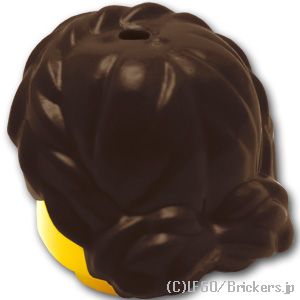 LEGO® パーツ 4632767/4647893 ミニフィグ ヘア - 編みこみシニヨン：[Dark Brown / ダークブラウン] 64807-308 