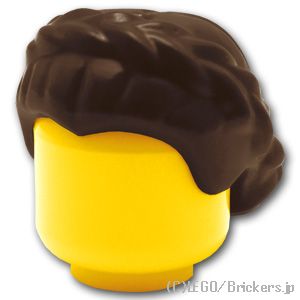LEGO® パーツ 4632767/4647893 ミニフィグ ヘア - 編みこみシニヨン：[Dark Brown / ダークブラウン] 64807-308