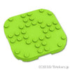 ラウンド コーナー プレート 6 x 6 - 4足：[Lime / ライム]