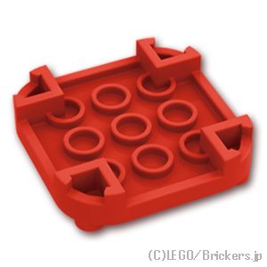 LEGO® パーツ 6301842 ラウンド コーナー プレート 4 x 4 - 4足：[Red / レッド] 66792-021 