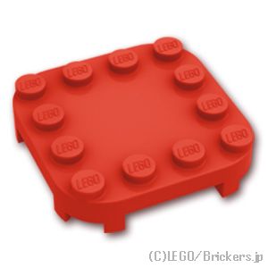 LEGO® パーツ 6301842 ラウンド コーナー プレート 4 x 4 - 4足：[Red / レッド] 66792-021