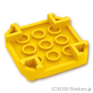 LEGO® パーツ 6314197 ラウンド コーナー プレート 4 x 4 - 4足：[Yellow / イエロー] 66792-024 
