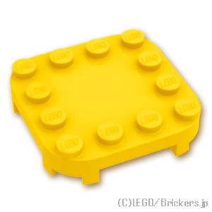 LEGO® パーツ 6314197 ラウンド コーナー プレート 4 x 4 - 4足：[Yellow / イエロー] 66792-024