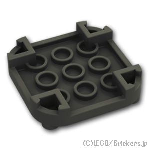 LEGO® パーツ 6312482 ラウンド コーナー プレート 4 x 4 - 4足：[Black / ブラック] 66792-026 