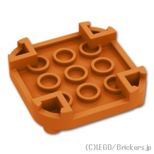LEGO® パーツ 6308871 ラウンド コーナー プレート 4 x 4 - 4足：[Dark Orange / ダークオレンジ] 66792-038 