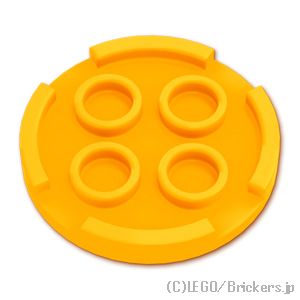 ラウンド タイル 3 x 3：[Bt,Lt Orange / ブライトライトオレンジ]