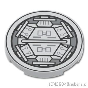 タイル ラウンド 3 x 3 - SW ミレニアムファルコン エアーロックドア：[Light Bluish Gray / グレー]