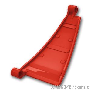 LEGO® パーツ 6334504/6421548 テクニック テーパー カーブ パネル 5 x13 ＃50 - 左：[Red / レッド] 67142-021 