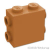 ブロック 1 x 2 x 1 2/3 - 3面スタッド：[Md,Nougat / ミディアムヌガー]