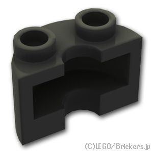 LEGO® パーツ 6308032 シリンダー ハーフ 1 x 2 x 1 - カットアウト：[Black / ブラック] 68013-026 