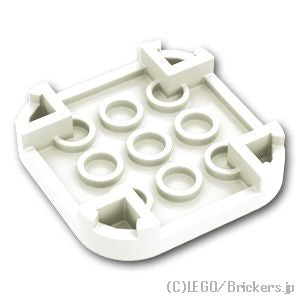 LEGO® パーツ 6321214 タイル 角丸 4 x 4 - 4本足：[White / ホワイト] 68869-001 