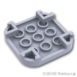 LEGO® パーツ 6354325 タイル 角丸 4 x 4 - 4本足：[Light Bluish Gray / グレー] 68869-194 