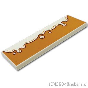 LEGO® レゴ パーツ 6519478 タイル 2 x 6 - アイシングの模様：[White / ホワイト] 69729pb143-001 