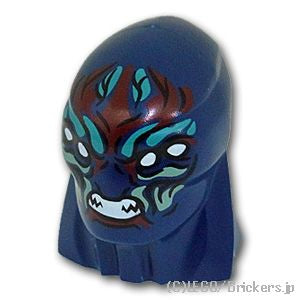 LEGO® レゴ パーツ 6311495/6413541 ラージフィギュアヘッド - ディヴィアンツ クロ：[Dark Blue / ダークブルー] 69859pb01-140 