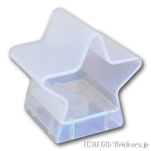 LEGO® パーツ - デュプロ ブロック 2 x 2 x 2 1/2 - スター：[Satin Tr - Clear / サテントランスクリア] 72134-360 