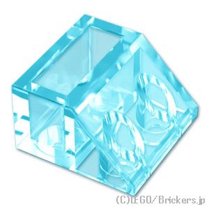 逆スロープ 45°- 2 x 2：[Tr,Lt Blue / トランスライトブルー]