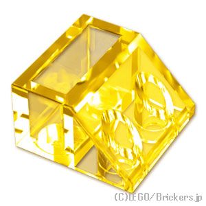 逆スロープ 45°- 2 x 2：[Tr,Yellow / トランスイエロー]