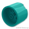 ブロック ラウンド 3 x 3 x 2 - 軸穴：[Dark Turquoise / ダークターコイズ]