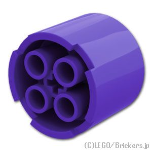 ブロック ラウンド 3 x 3 x 2 - 軸穴：[Dark Purple / ダークパープル]