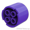 ブロック ラウンド 3 x 3 x 2 - 軸穴：[Dark Purple / ダークパープル]