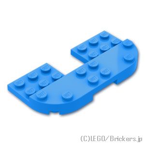 LEGO® パーツ 6353588/6591337 プレート ラウンド 4 x 8 x 2/3 - カットアウト：[Dark Azure / ダークアズール] 73832-321 