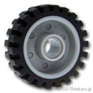 LEGO® パーツ 6336638 ホイール24 x 7体成型：[Light Bluish Gray / グレー] 74214c01-194 