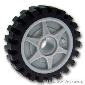 LEGO® レゴ パーツ 6336638 ホイール24 x 7体成型：[Light Bluish Gray / グレー] 74214c01-194 