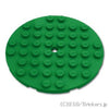 プレート ラウンド 8 x 8 - ピンホール：[Green / グリーン]