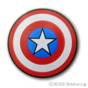 LEGO® パーツ 6261471 ラウンドシールド - キャプテン・アメリカ：[Dark Bluish Gray / ダークグレー] 75902pb13-199
