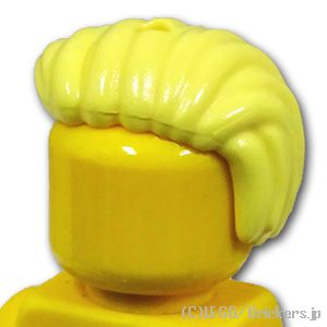 LEGO® パーツ 6420636 ミニフィグ ヘア - 片方に流したオールバック：[Bt,Lt Yellow / ブライトライトイエロー] 76772-226