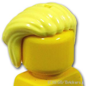 LEGO® パーツ 6420636 ミニフィグ ヘア - 片方に流したオールバック：[Bt,Lt Yellow / ブライトライトイエロー] 76772-226 